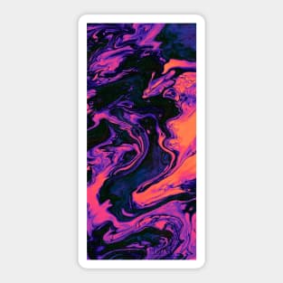 Neon Purple & Orange Pattern Sticker